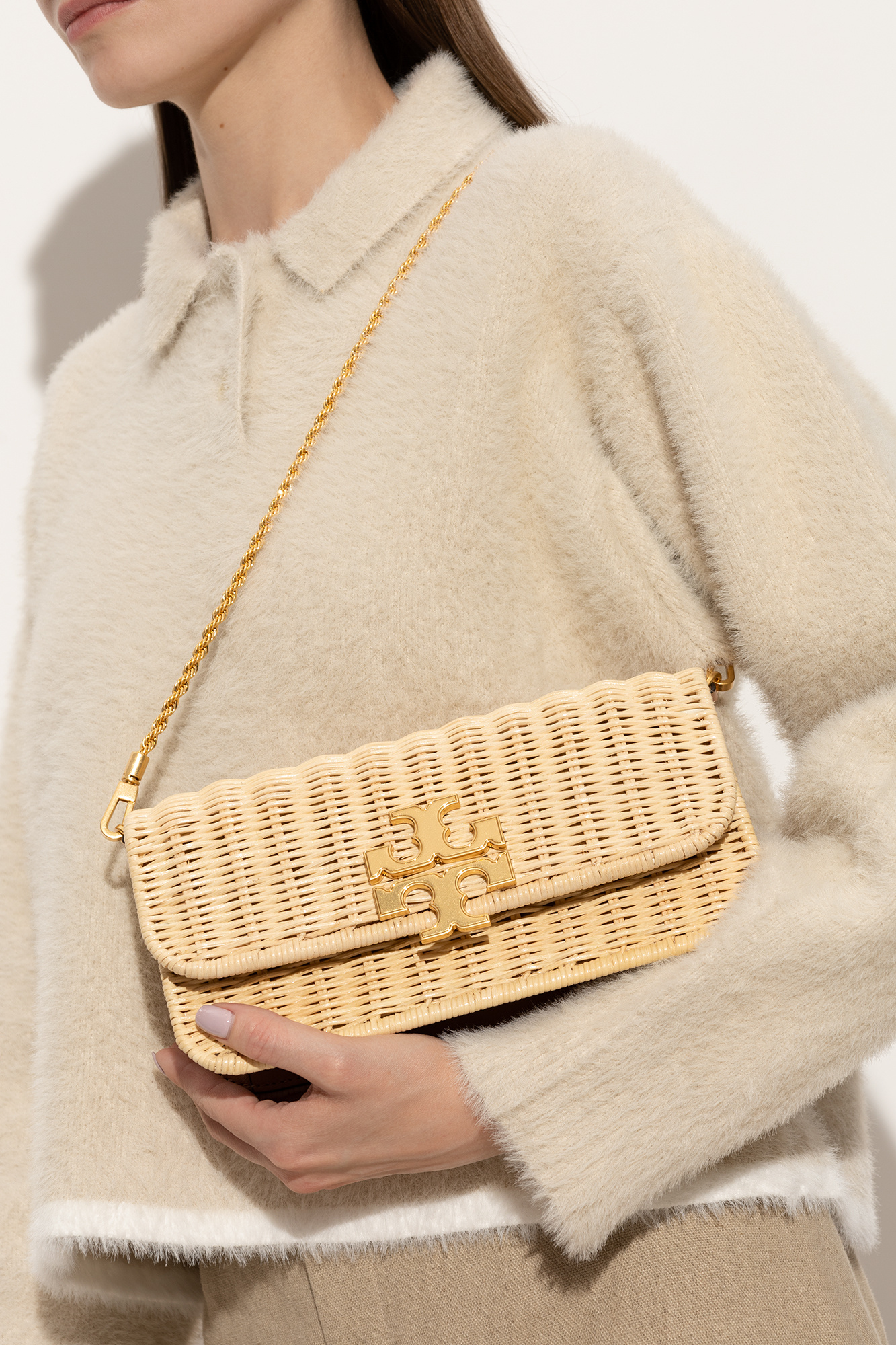 Tory burch 2024 rattan clutch